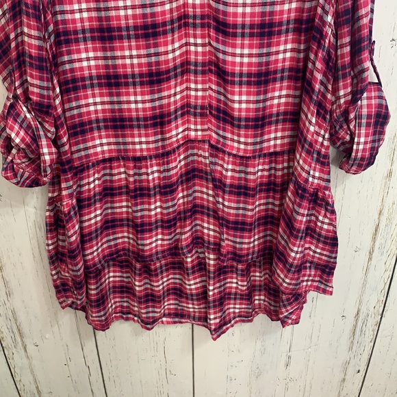 NWT Lane Bryant Ruffled Hem Flannel - Picture 5 of 13